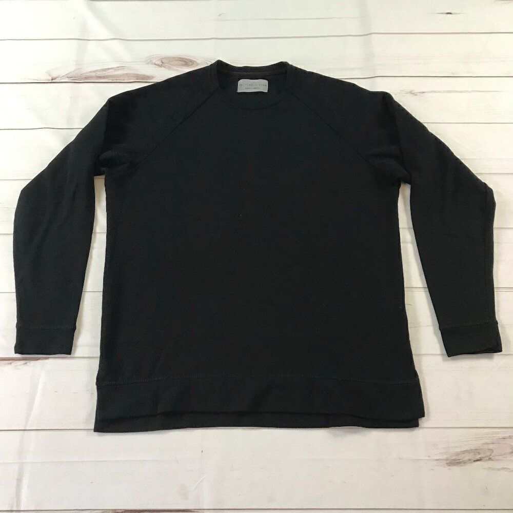 Mitchell Evan Men Large Black Long Sleeve Lightweight Sweater